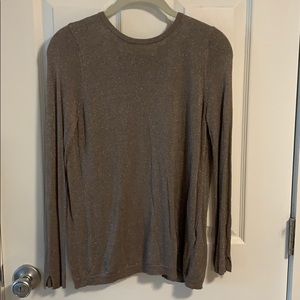 Zara Open Back Shimmer Sweater
